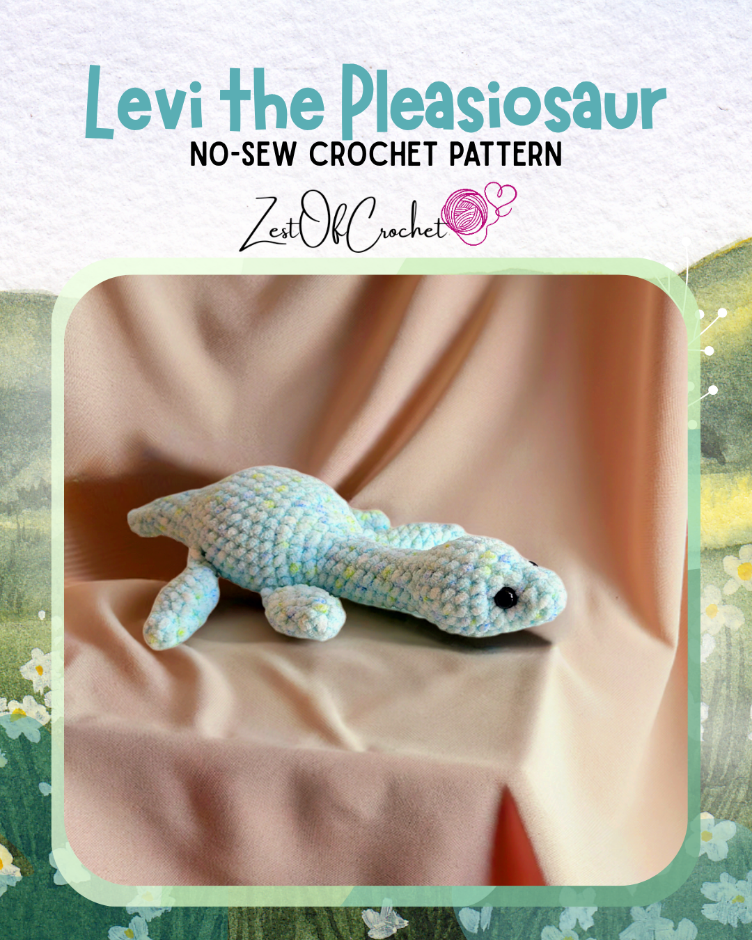 Levi the Pleasiosaur - No-sew crochet pattern