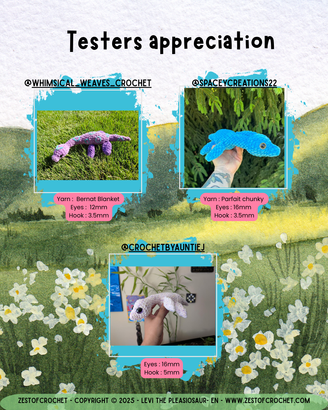 Levi the Pleasiosaur - No-sew crochet pattern