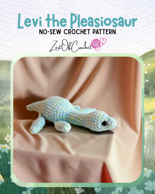Levi the Pleasiosaur - No-sew crochet pattern
