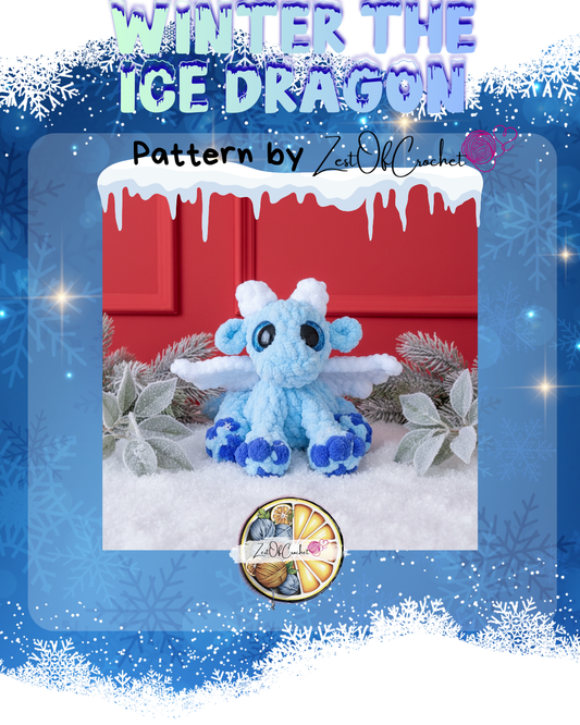 Winter le dragon de glace- Patron de crochet