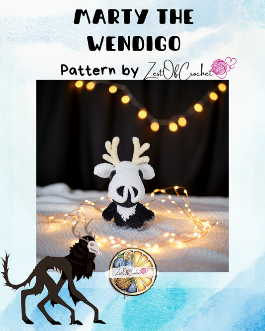 Marty the wendigo - crochet pattern